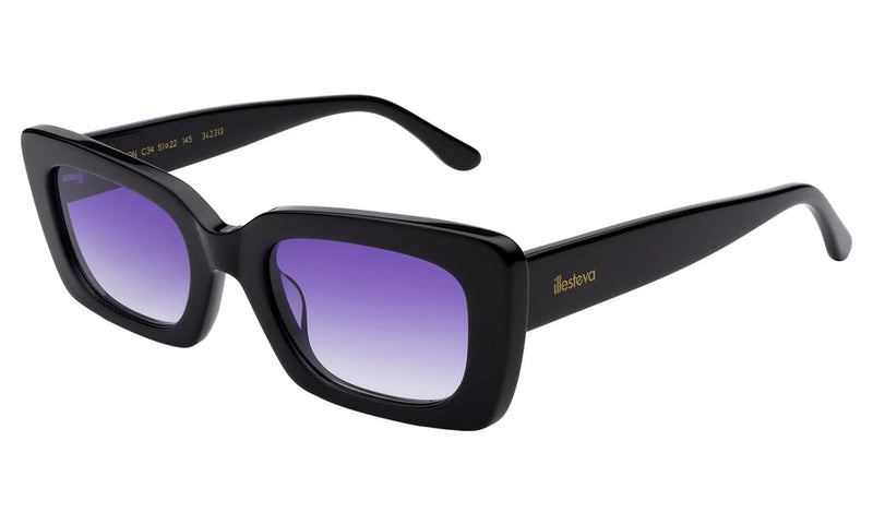 illesteva Wilson Black w/ Purple Flat Gradient