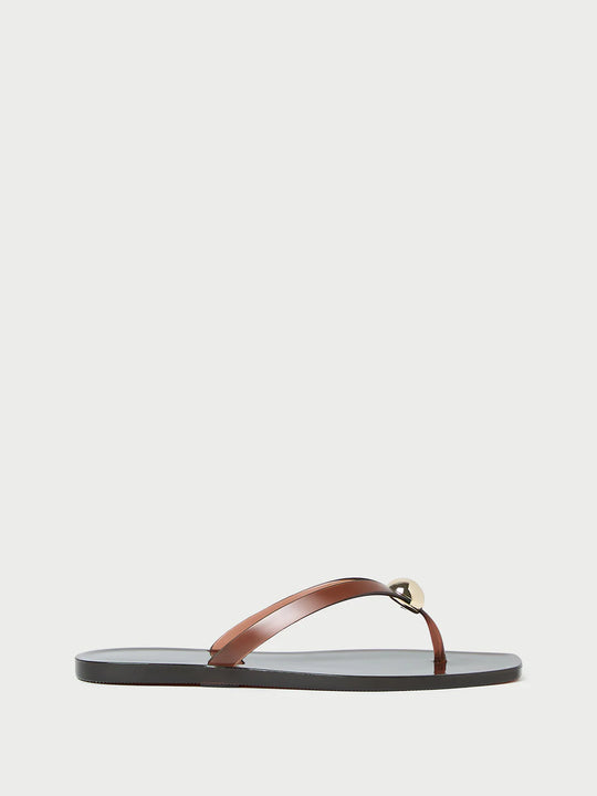 Loeffler Randall Jovie Jelly Flip Flop Brown