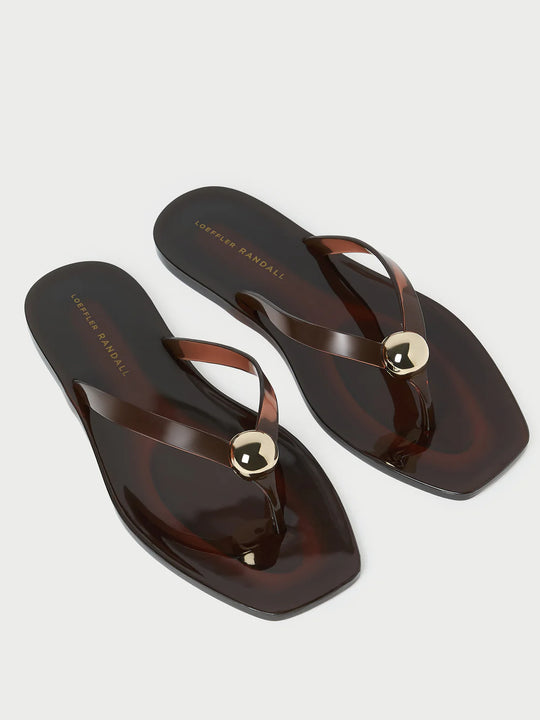 Loeffler Randall Jovie Jelly Flip Flop Brown