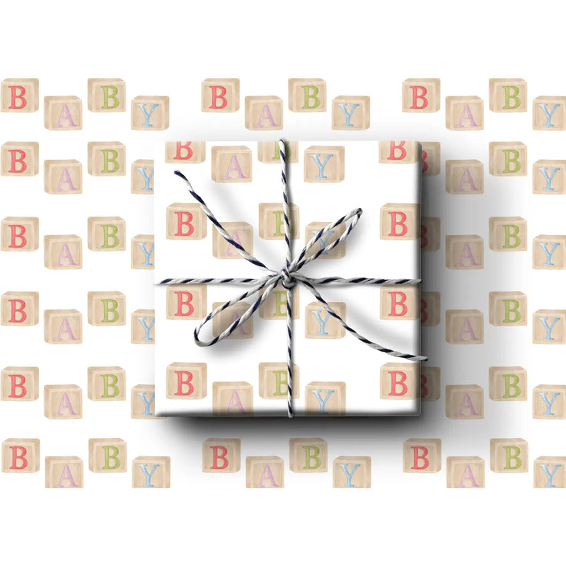 k.Patricia Designs Baby Blocks Wrapping Paper Rolls