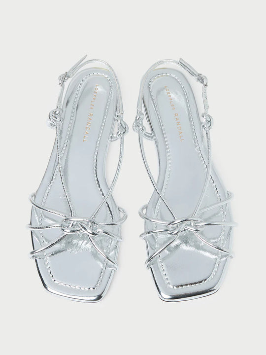Loeffler Randall Karly Strappy Flat Sandal Silver