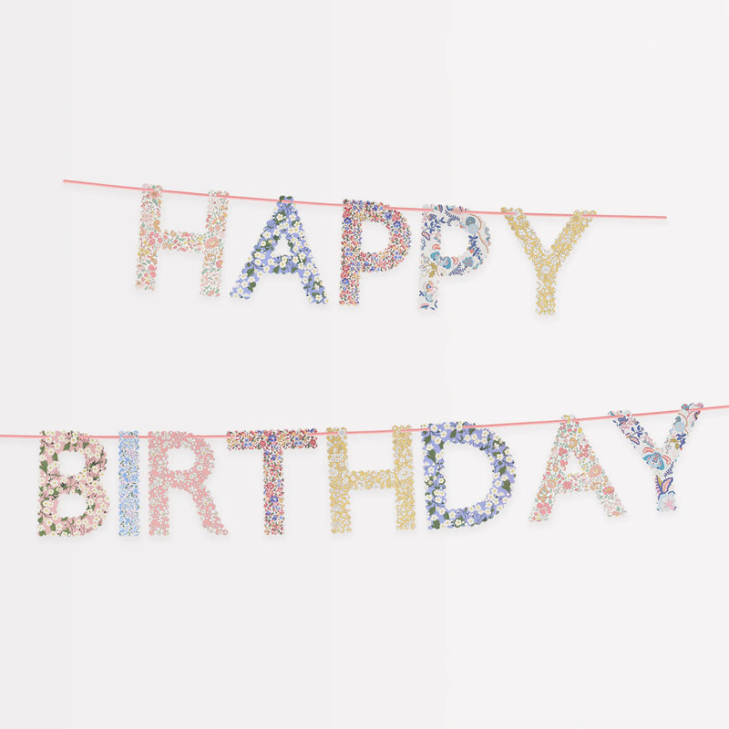 Meri Meri Meri Meri x Liberty Happy Birthday Garland