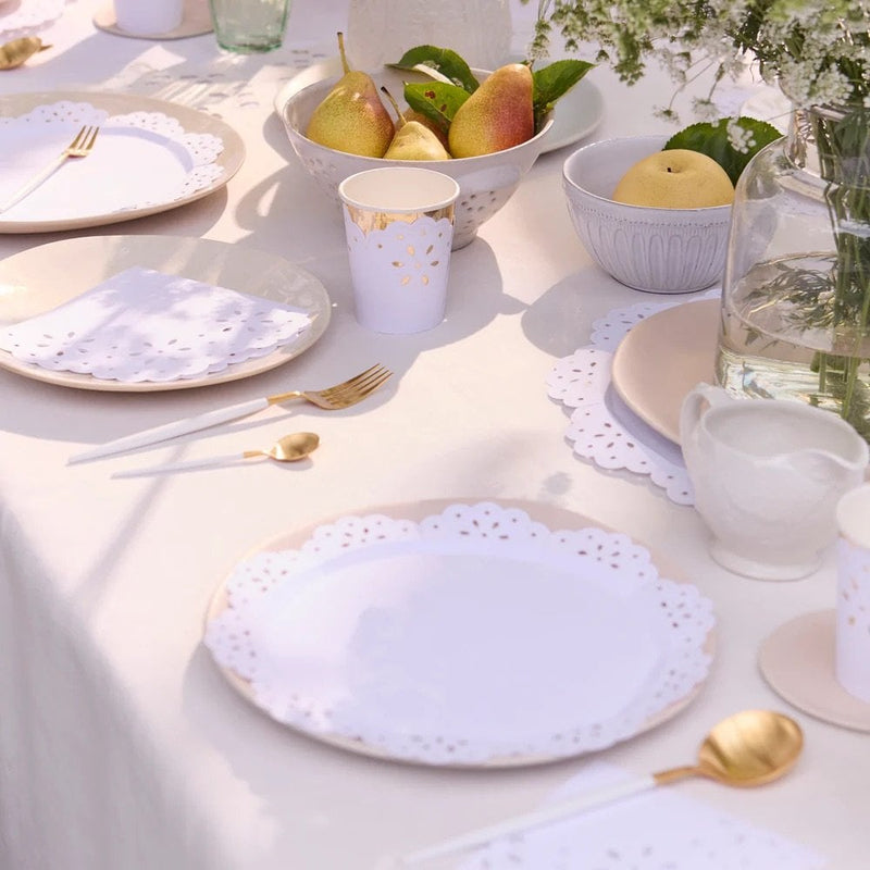 Meri Meri Broderie Anglaise Lace White Small Napkins