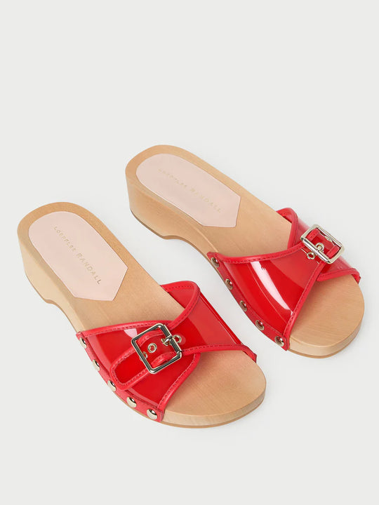Loeffler Randall Paulie Studded Flat Sandal Red