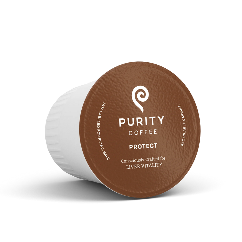 Purity Coffee PROTECT: Light-Medium Roast Single-Serve Coffee Pods