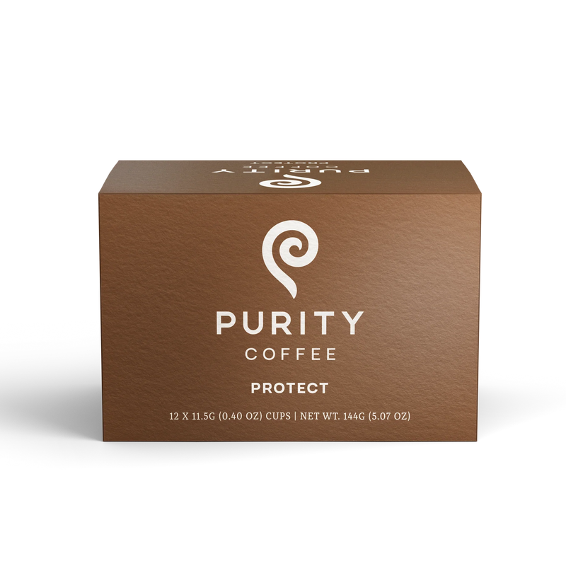 Purity Coffee PROTECT: Light-Medium Roast Single-Serve Coffee Pods