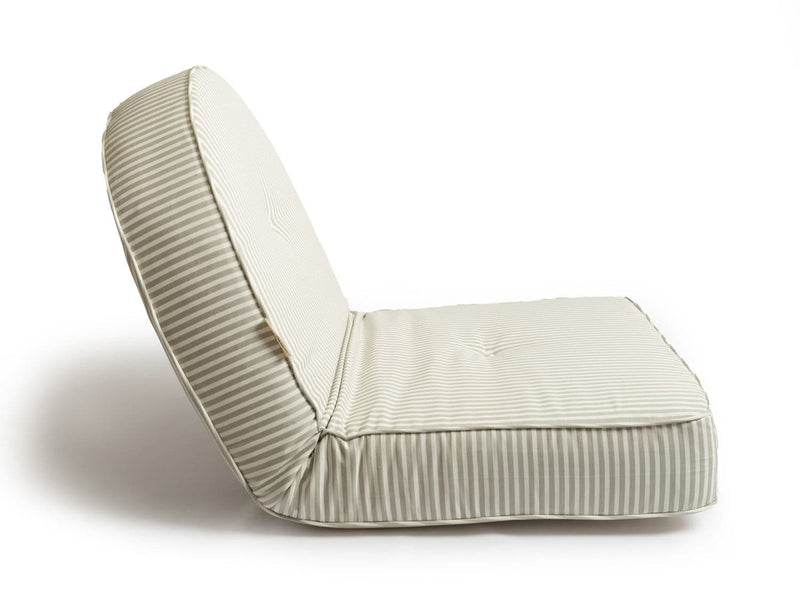 Business & Pleasure Reclining Pillow Lounger - Laurens Sage Stripe