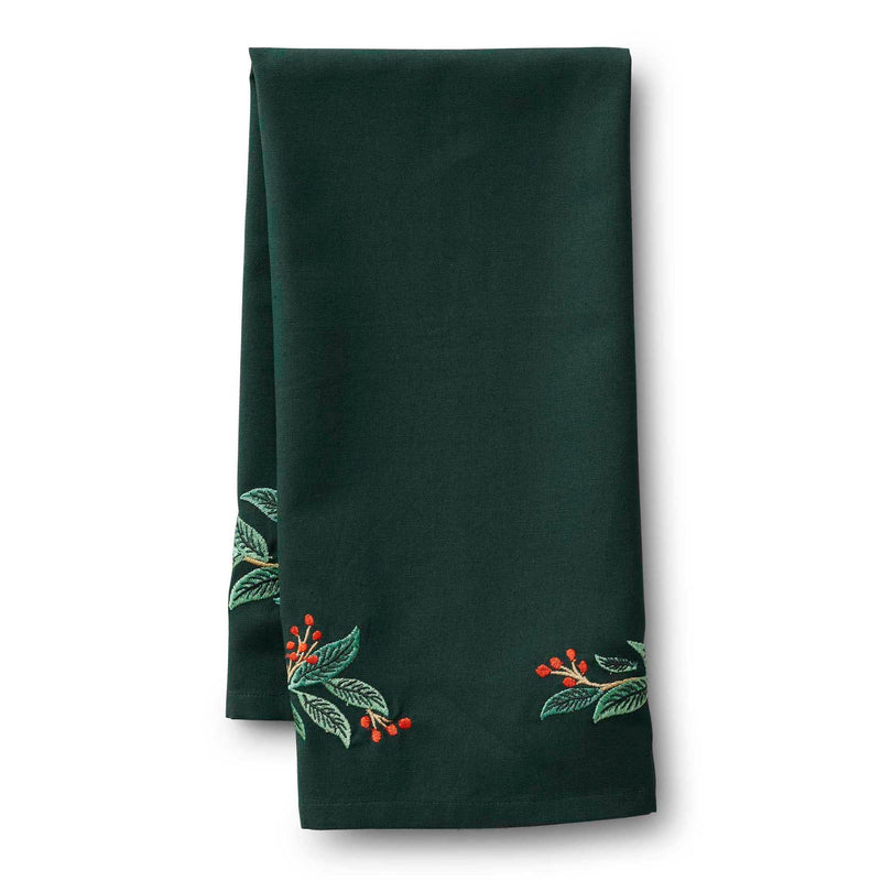 Rifle Paper Co. Willowberry Embroidered Tea Towel