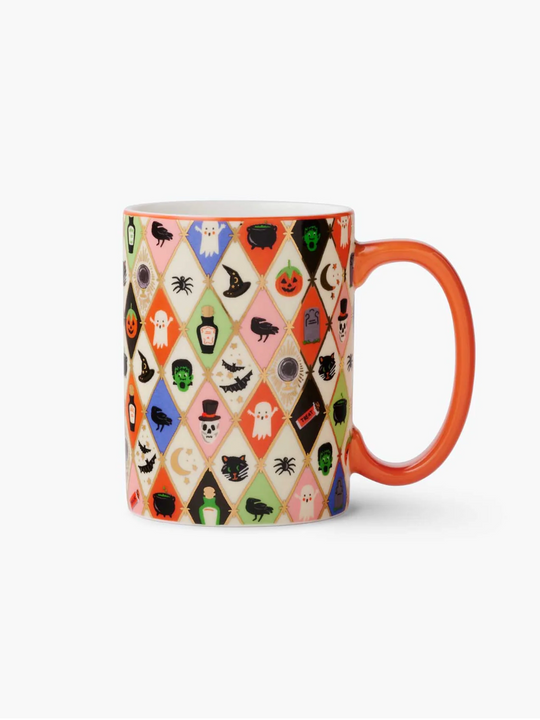 Rifle Paper Co. Halloween Argyle Porcelain Mug