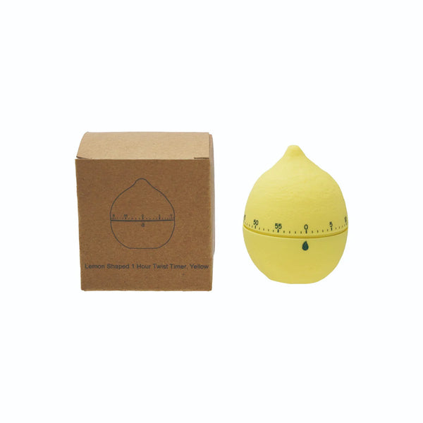 Hazel Mazel  Plastic Lemon Shaped 1 Hour Twist Timer, Yellow