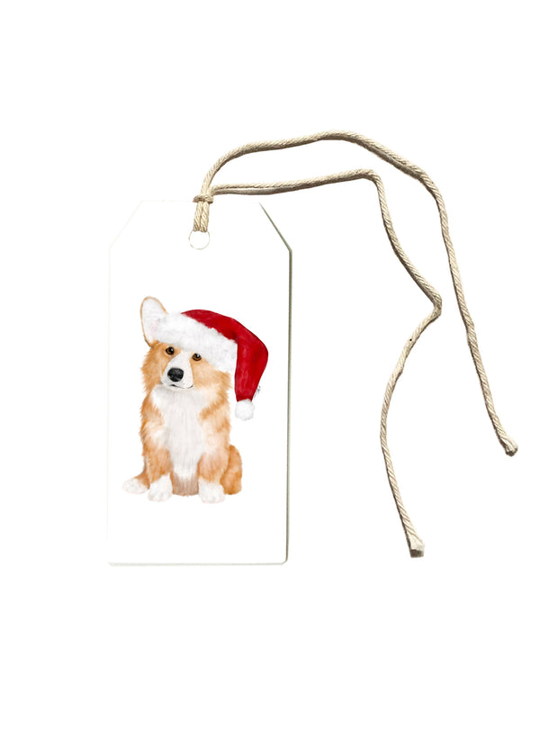 k.Patricia Designs Christmas Corgi Gift Tag