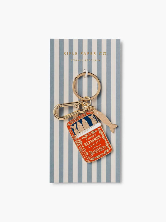 Rifle Paper Co. Sardines Enamel Keychain
