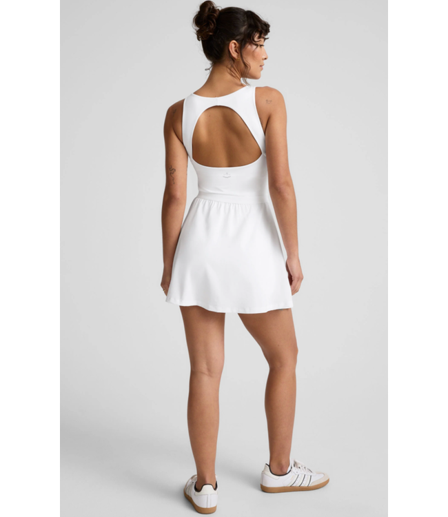 Beyond Yoga Score Pleated Dress True White
