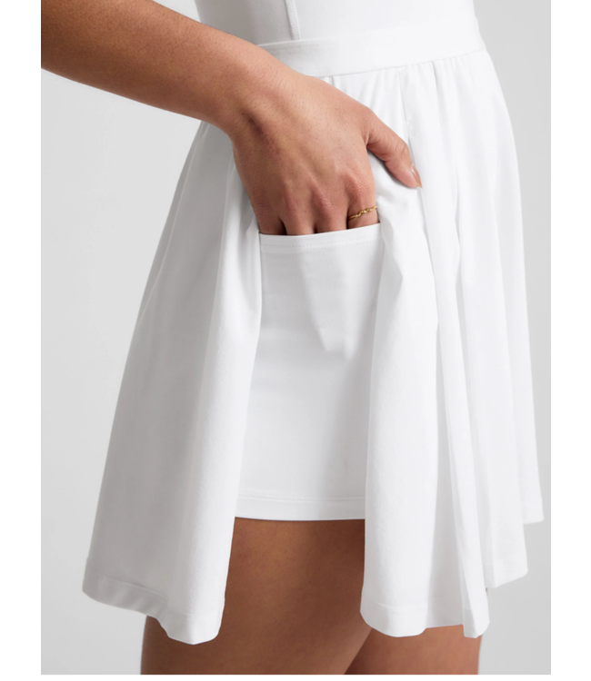 Beyond Yoga Score Pleated Dress True White