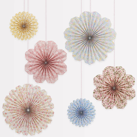 Meri Meri Meri Meri x Liberty Paper Pinwheel Decorations