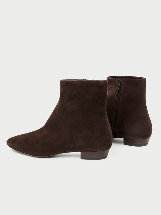 Loeffler Randall Siya Flat Ankle Boot - Brown Suede