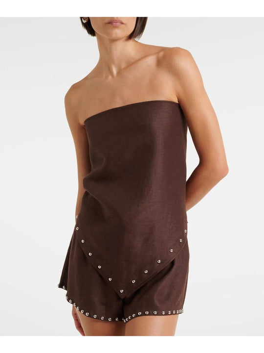 Staud Samara Linen Top - Root Studs