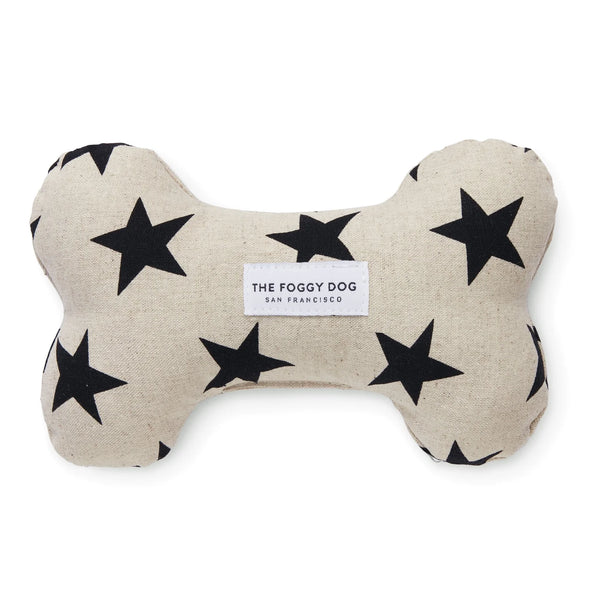 The Foggy Dog Black Stars Dog Squeaky Toy