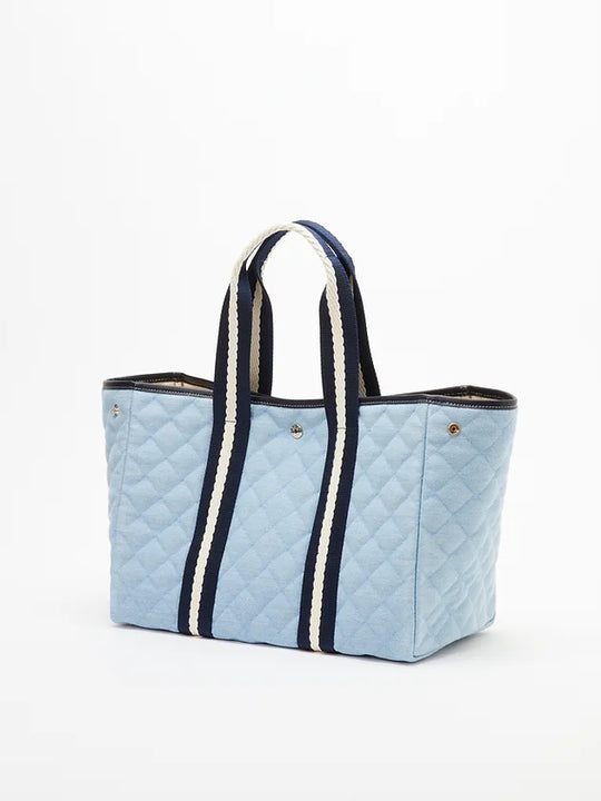 Rue De Verneuil Traversée M Quilted Denim Pale Blue