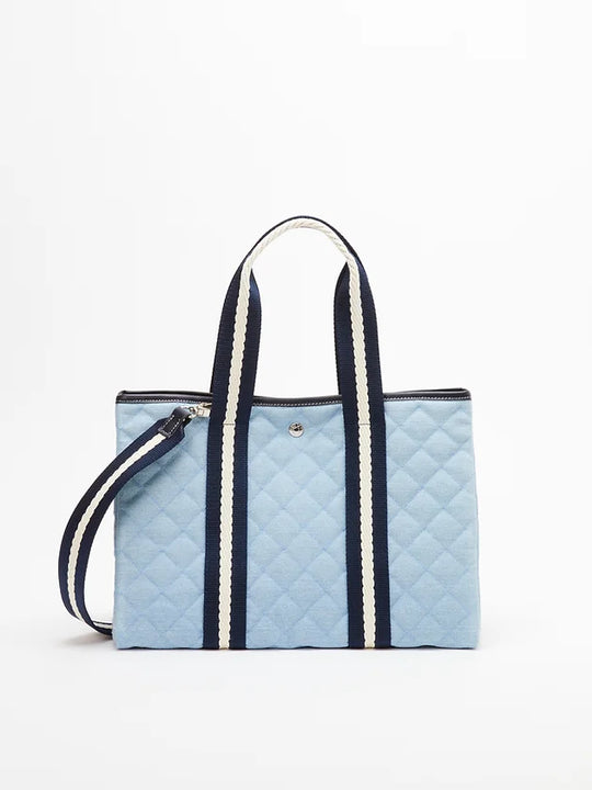 Rue De Verneuil Traversée M Quilted Denim Pale Blue