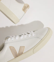 Veja Fair Trade Esplar Logo Leath Extra White Platine