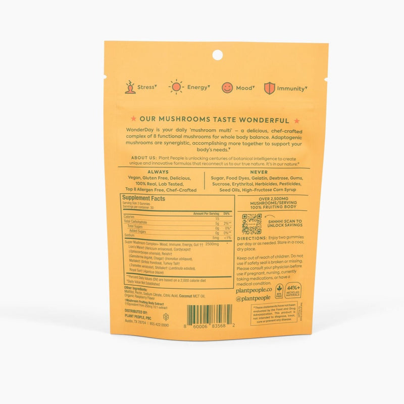 Plant People  WonderDay Mushroom Gummies - Grab N' Go