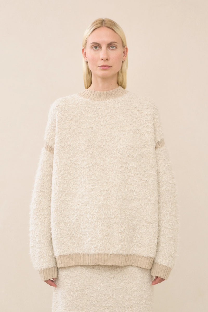 Lauren Manoogian Sherpa Crewneck Raw White/Antique