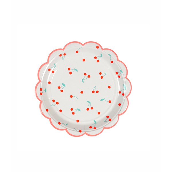 Meri Meri Cherry Plates Sm S/12
