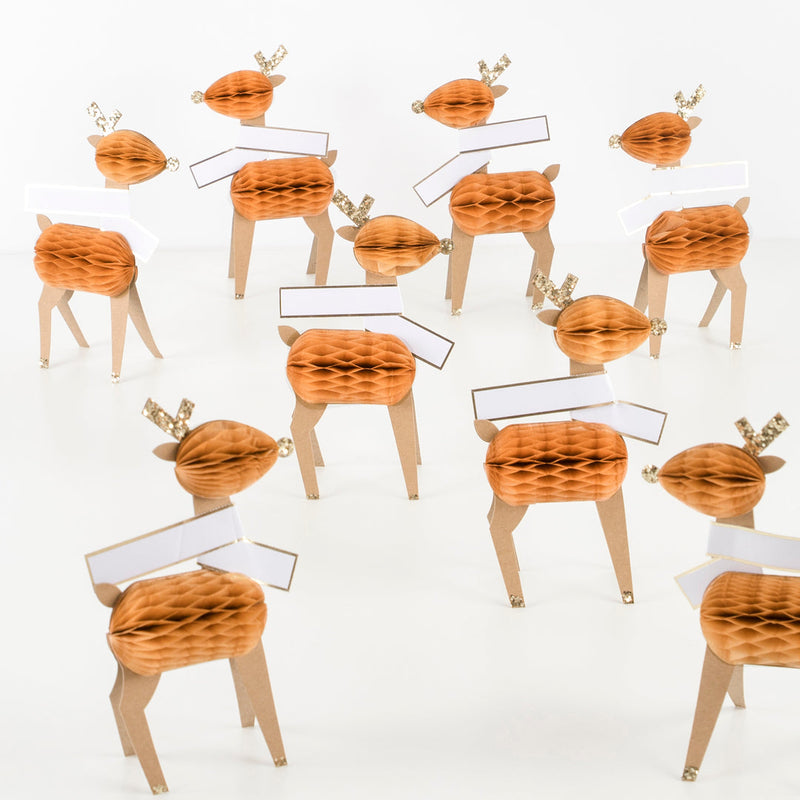 Meri Meri Honeycomb Reindeer Placecards
