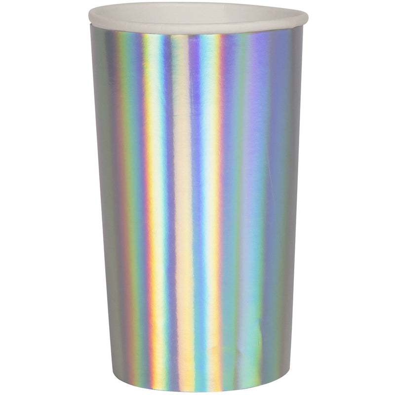 Meri Meri Silver Holographic Highball Cups