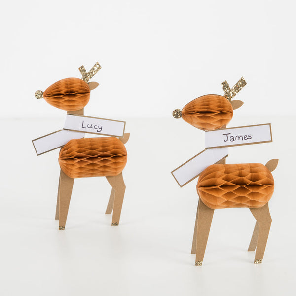 Meri Meri Honeycomb Reindeer Placecards