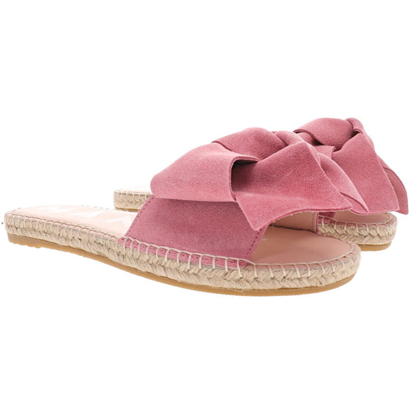 Manebi sandals with bow peony suede; hamptons