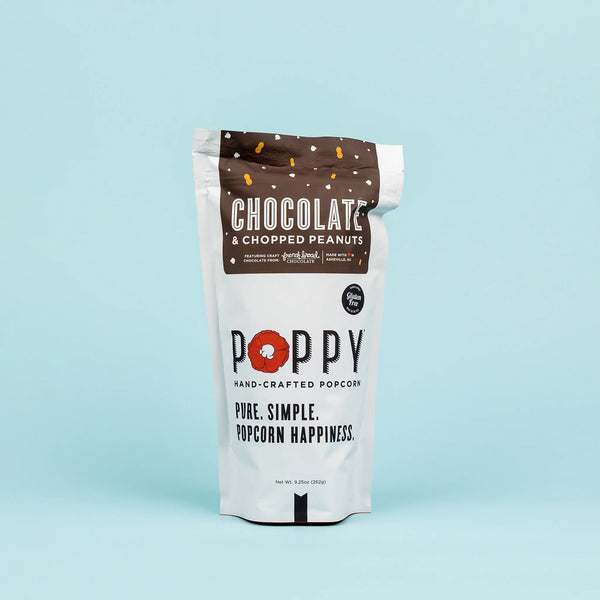 Poppy Handcrated Popcorn Chocolate & Chopped Nuts Market Bag