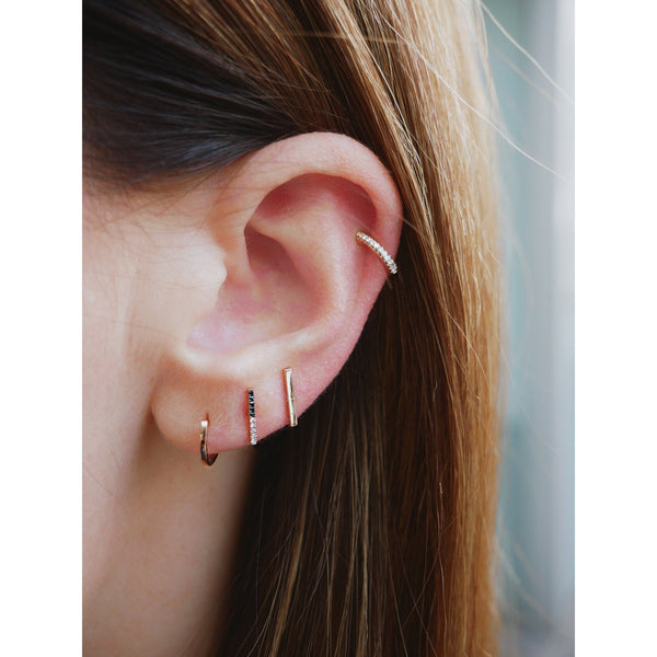 EF Collection Gold Mini Huggie Earring (PAIR)
