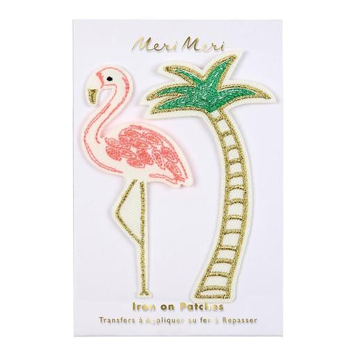 Meri Meri Flamingo And Palm Tree Patches