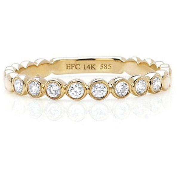 EF Collection Diamond Bezel Stack Ring