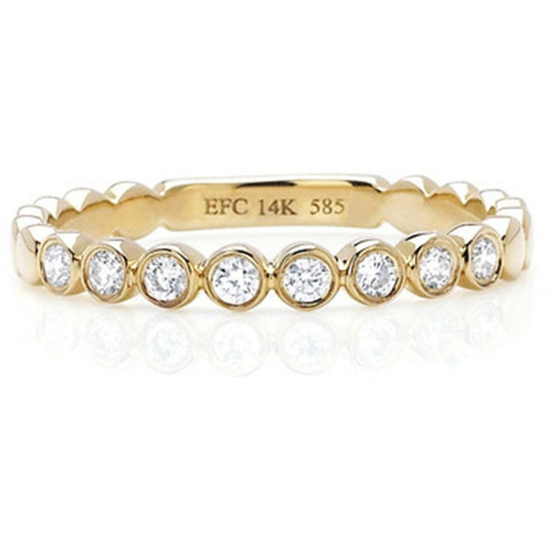 EF Collection Diamond Bezel Stack Ring