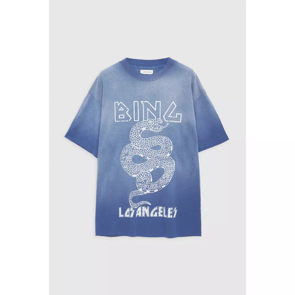 Anine Bing Ashton Tee Snake - Washed Electric Blue