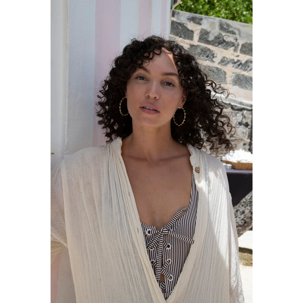 Jen's Pirate Booty Foster Button Up Natural Gauze