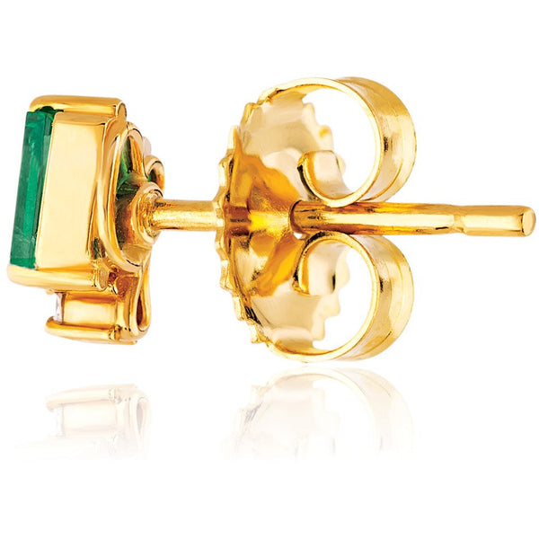 Suzanne Kalan Emerald Baguette Post Earrings