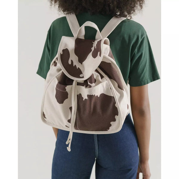 Baggu Drawstring Backpack - Brown Cow