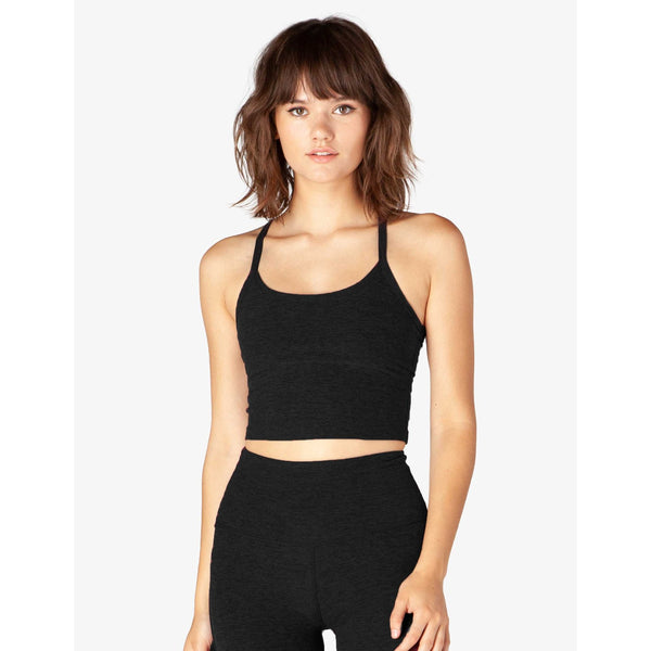 Beyond Yoga Spacedye Slim Racerback Cropped Tank Darkest Night