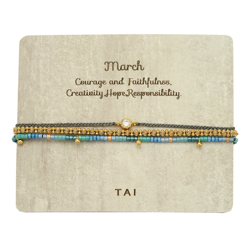 Tai Birthstone set of 3 bracelets