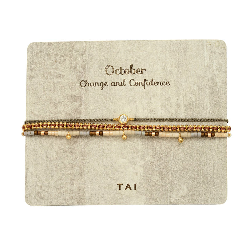 Tai Birthstone set of 3 bracelets