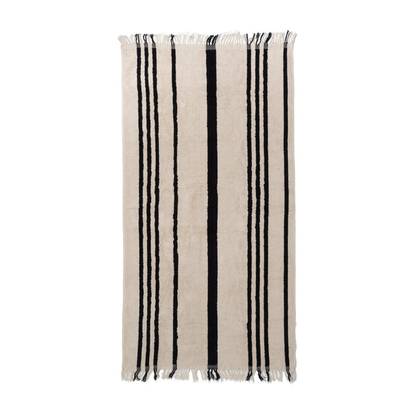 Business & Pleasure Beach Towel Vintage Black Stripe
