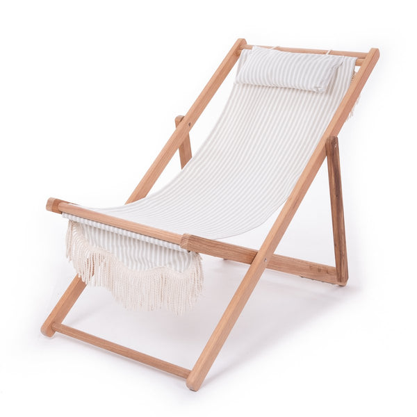 Business & Pleasure Sling Chair Sage Laurens Stripe