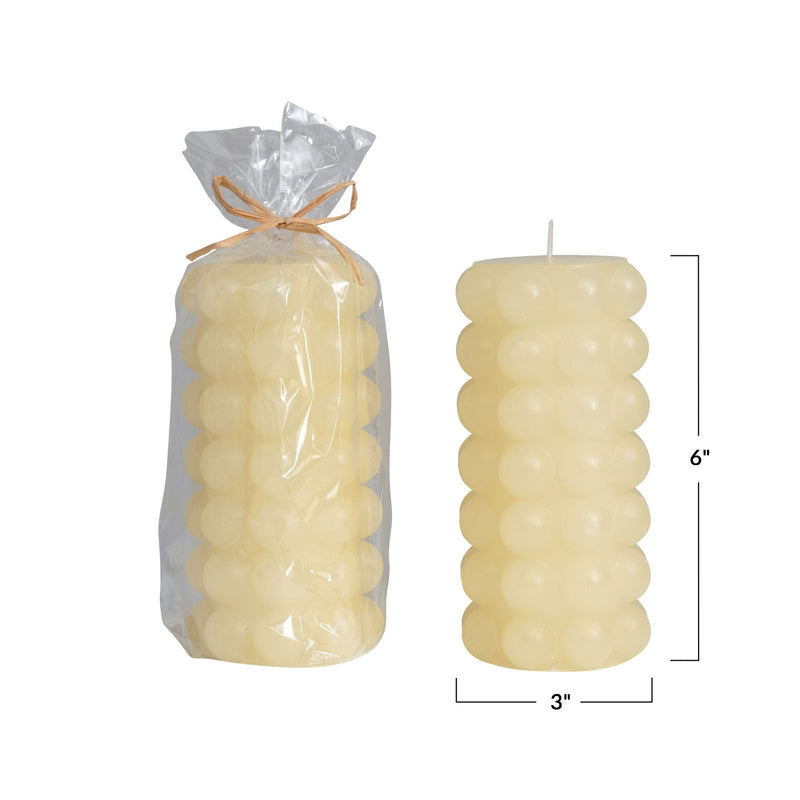 Unscented Hobnail Pillar Tall Candle
