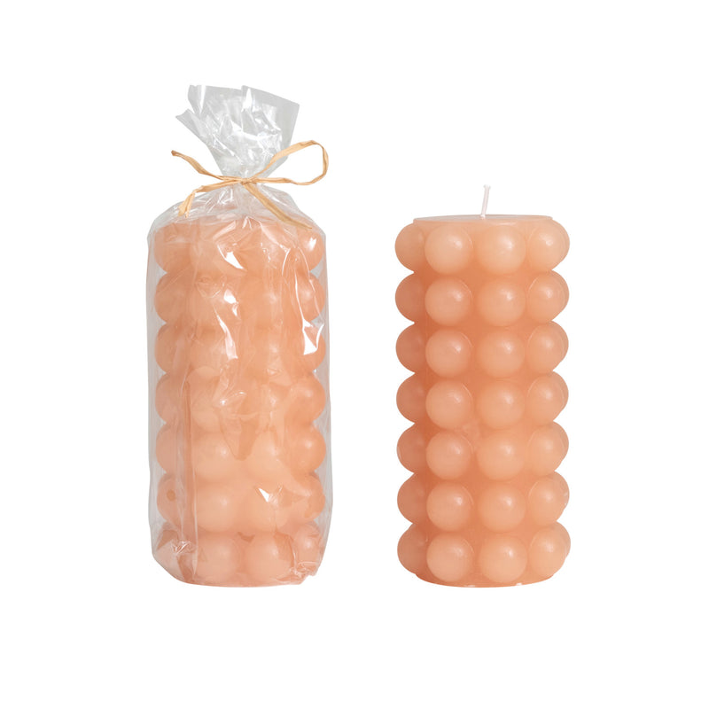 Unscented Hobnail Pillar Tall Candle