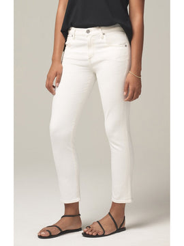Citizens of Humanity Elsa Mid Rise Slim Fit Crop Sea Salt