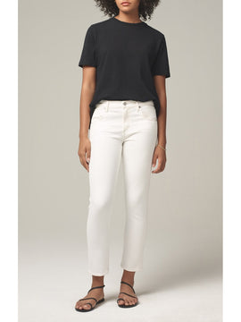 Citizens of Humanity Elsa Mid Rise Slim Fit Crop Sea Salt